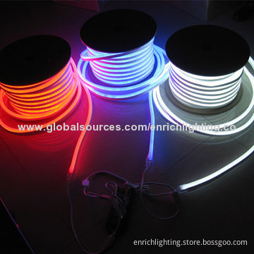 Yellow Color Jacket Flexible LED Neon Tube Lights with 16 x 28mm Size, IP65 Rate and 5W/m PowerNew